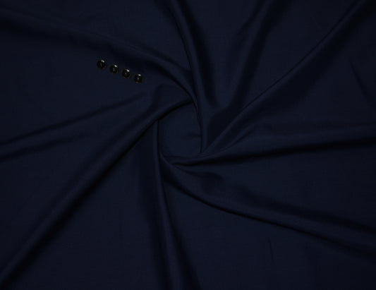 Elegant Navy Blue – Premium Wash & Wear Fabric for Men
