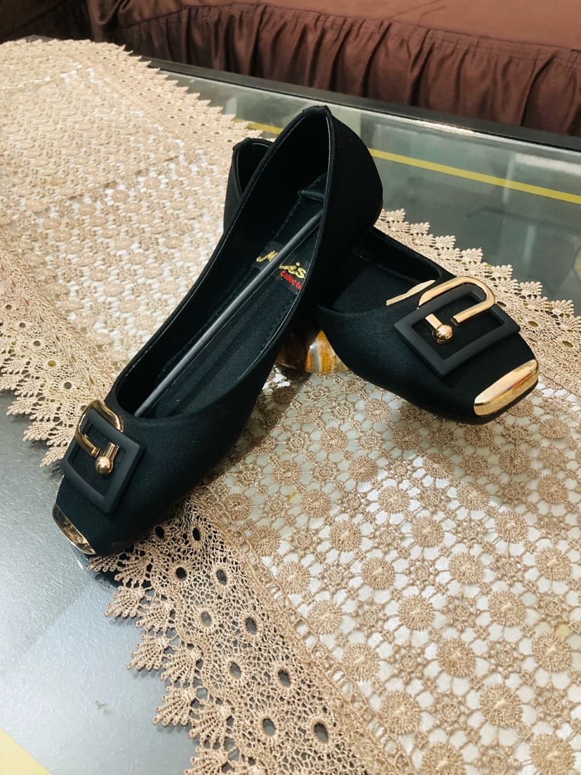 Golden Buckle Elegance Flats